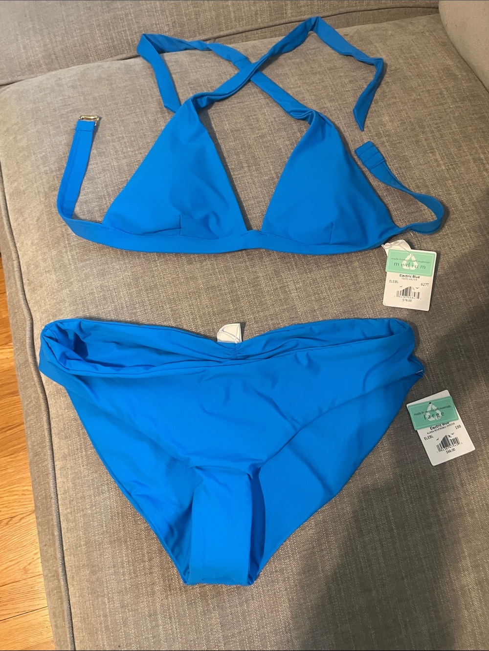 Blue Women's Triangle Bikini Set - Classic Two-Piece Swimwear